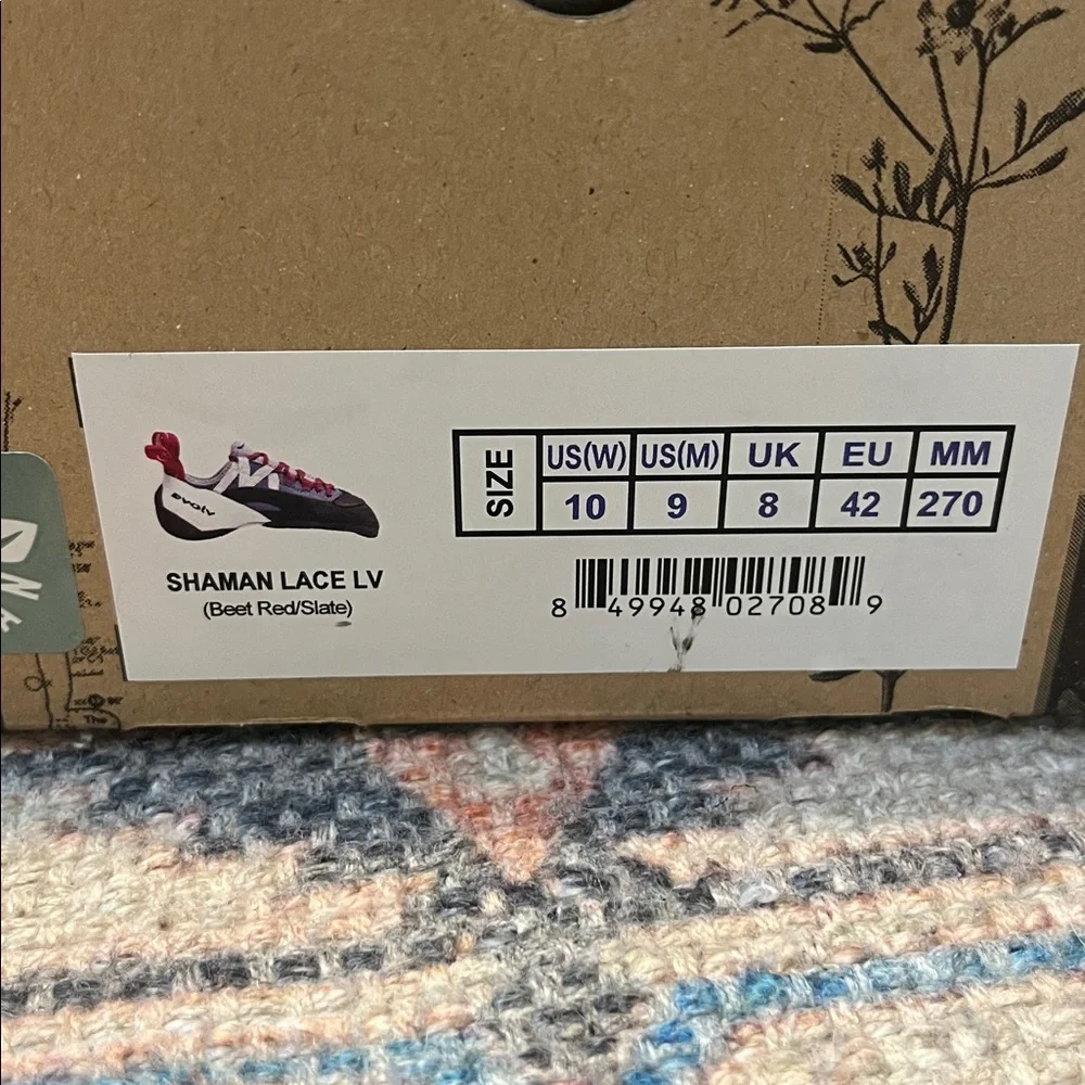New in box evolv womens shaman lace lv size 10 climbing shoe - Picture 3 of 3